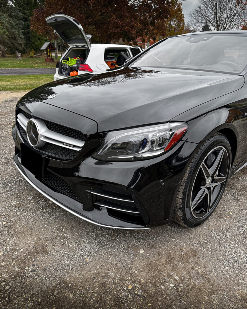 Black 2018 Mercedes S550 - Front Driver Hood Half