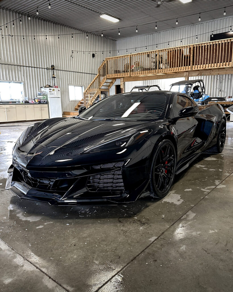 Black 2024 Chevy Corvette C8 ZO6 - Driver Front Half 2
