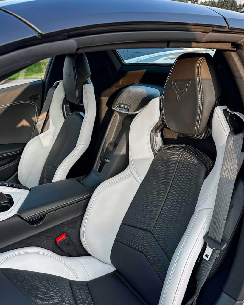 White 2024 Chevy Corvette C8 - Driver Interior Seats