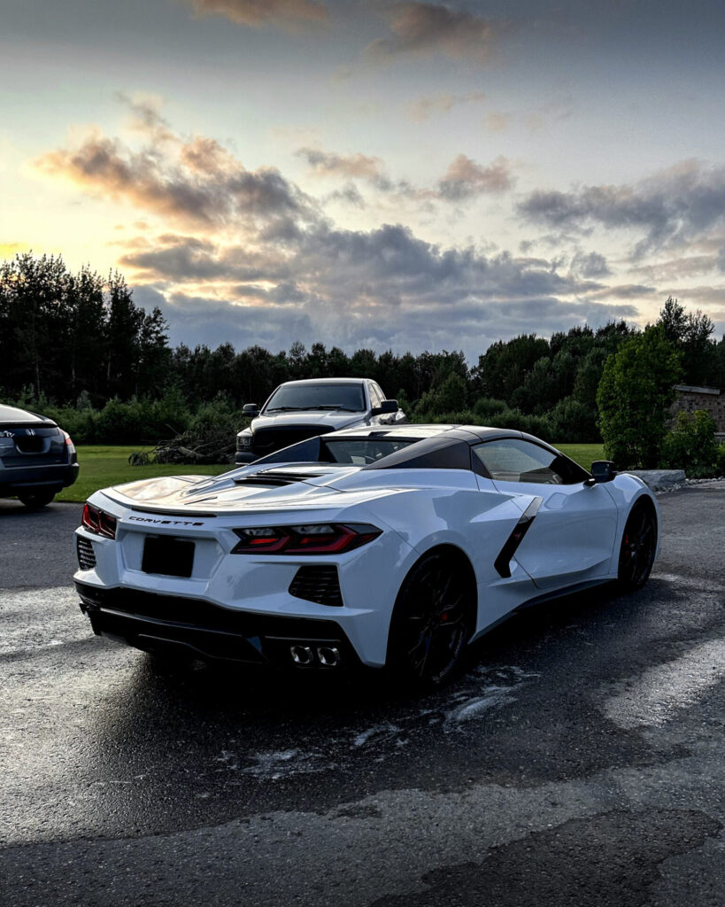 White 2024 Chevy Corvette C8 - Passsenger Rear Half Far